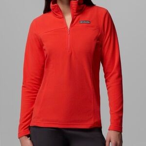 NWT Columbia Women's Red Fleece half zip